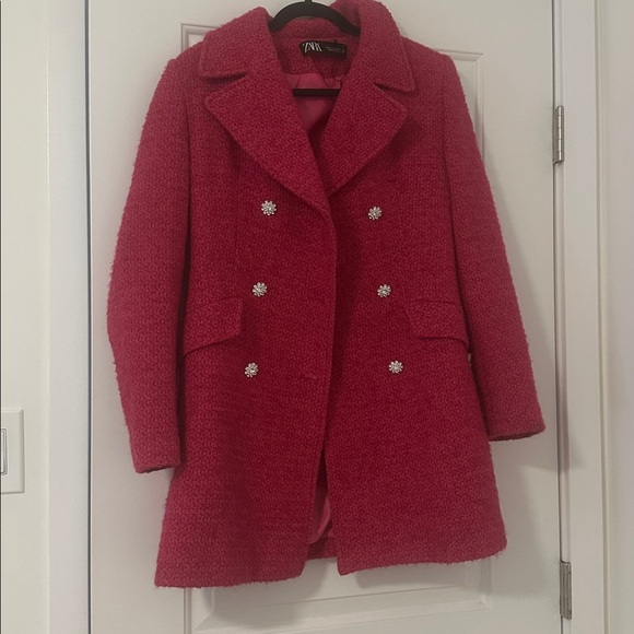 Zara Jackets & Blazers - Zara jewel button textured coat